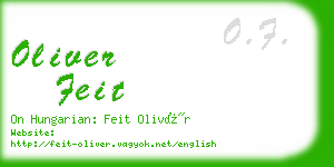 oliver feit business card